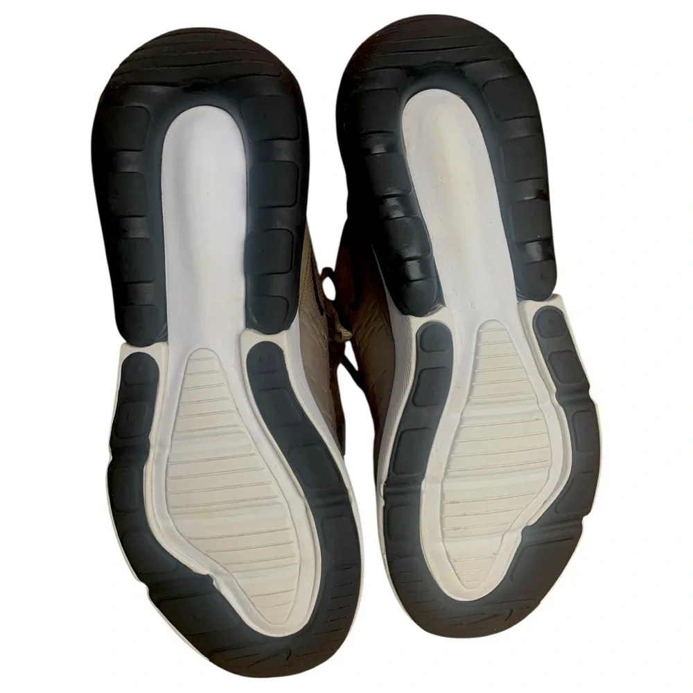 Nike Air Max 270 Brown Black & White Gym Running Workout Shoe Mens 8 Womens 9.5 - Picture 4 of 9